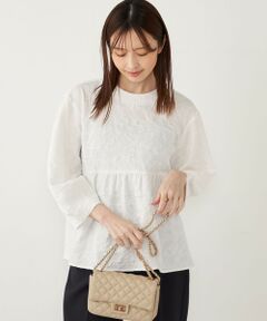 SHIPS / シップス シャツ・ブラウス | SHIPS Colors:〈手洗い可能〉フクレ ジャカード タックスリーブ ブラウス