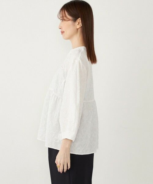 SHIPS / シップス シャツ・ブラウス | SHIPS Colors:〈手洗い可能〉フクレ ジャカード タックスリーブ ブラウス | 詳細4