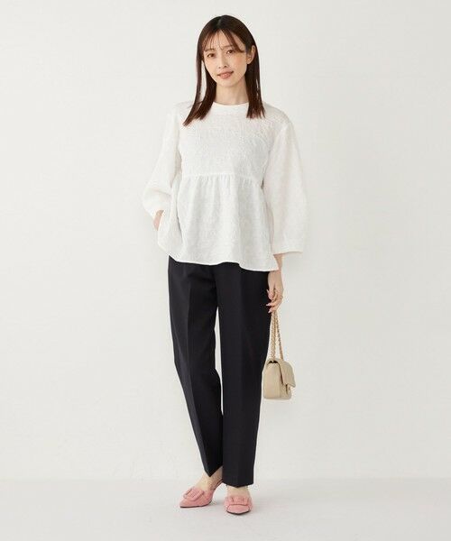 SHIPS / シップス シャツ・ブラウス | SHIPS Colors:〈手洗い可能〉フクレ ジャカード タックスリーブ ブラウス | 詳細8