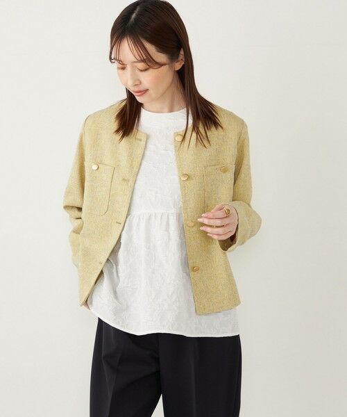 SHIPS / シップス シャツ・ブラウス | SHIPS Colors:〈手洗い可能〉フクレ ジャカード タックスリーブ ブラウス | 詳細13