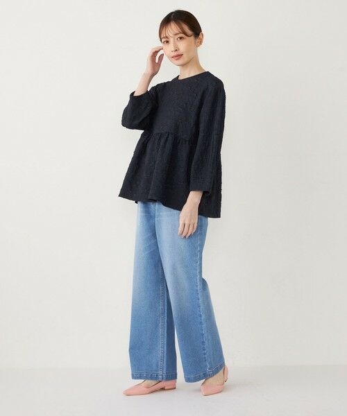 SHIPS / シップス シャツ・ブラウス | SHIPS Colors:〈手洗い可能〉フクレ ジャカード タックスリーブ ブラウス | 詳細30