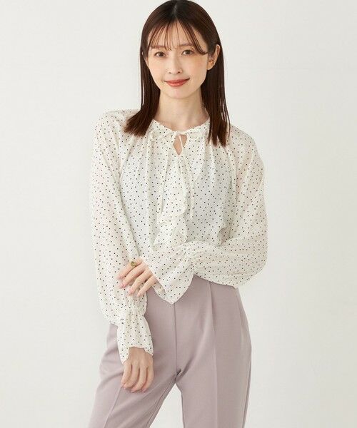 SHIPS for women/シップスウィメン SHIPS Colors:〈手洗い可能〉2WAY フロントフリル ブラウス ナチュラル ONE SIZE SHIPS for women/シップスウィメン SHIPS Colors:〈手洗い可能〉2WAY フロントフリル ブラウス ナチュラル ONE SIZE