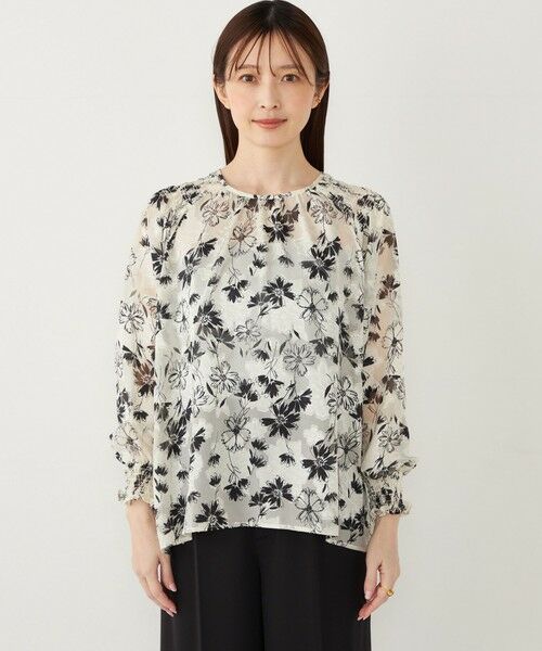 SHIPS / シップス シャツ・ブラウス | SHIPS Colors:〈手洗い可能〉ジャカード フラワープリント ブラウス | 詳細8