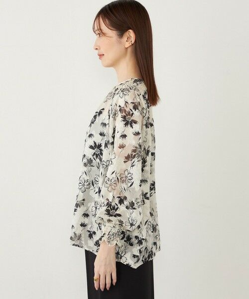 SHIPS / シップス シャツ・ブラウス | SHIPS Colors:〈手洗い可能〉ジャカード フラワープリント ブラウス | 詳細9