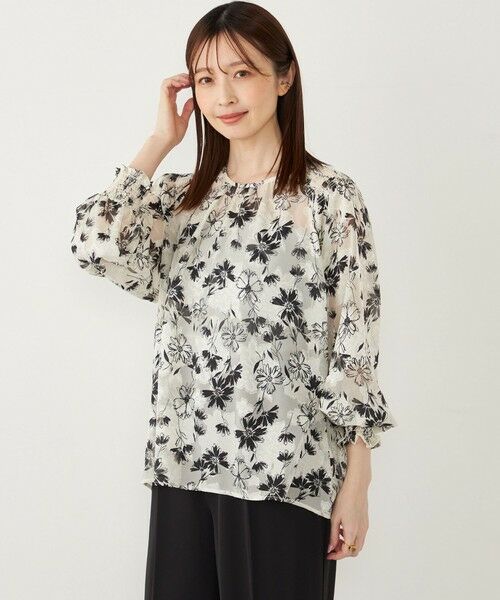 SHIPS / シップス シャツ・ブラウス | SHIPS Colors:〈手洗い可能〉ジャカード フラワープリント ブラウス | 詳細13