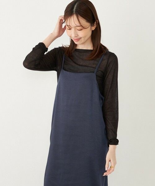 SHIPS / シップス カットソー(半袖以外) | SHIPS Colors:〈洗濯機可能〉シアー テレコ ボートネック インナー | 詳細8