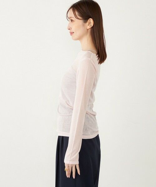 SHIPS / シップス カットソー(半袖以外) | SHIPS Colors:〈洗濯機可能〉シアー テレコ ボートネック インナー | 詳細19