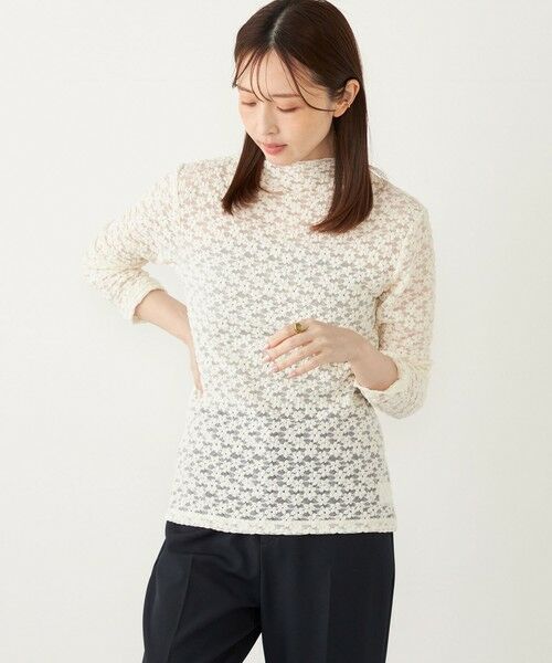 SHIPS / シップス カットソー（半袖以外） | SHIPS Colors:〈洗濯機可能〉フラワー ストレッチ レース インナー | 詳細11