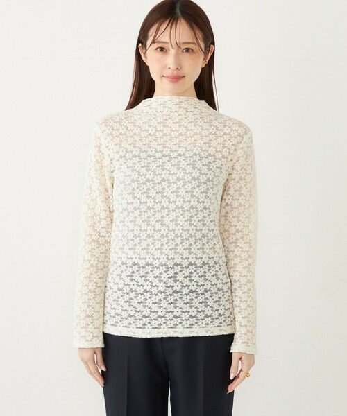 SHIPS / シップス カットソー（半袖以外） | SHIPS Colors:〈洗濯機可能〉フラワー ストレッチ レース インナー | 詳細7