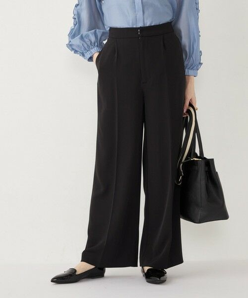 SHIPS for women/シップスウィメン SHIPS Colors:〈手洗い可能〉リラックス ワイドパンツ◇ ブラック SMALL SHIPS for women/シップスウィメン SHIPS Colors:〈手洗い可能〉リラックス ワイドパンツ◇ ブラック SMALL