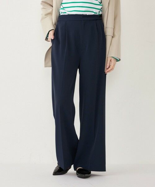 SHIPS for women/シップスウィメン SHIPS Colors:〈手洗い可能〉リラックス ワイドパンツ◇ ネイビー SMALL SHIPS for women/シップスウィメン SHIPS Colors:〈手洗い可能〉リラックス ワイドパンツ◇ ネイビー SMALL
