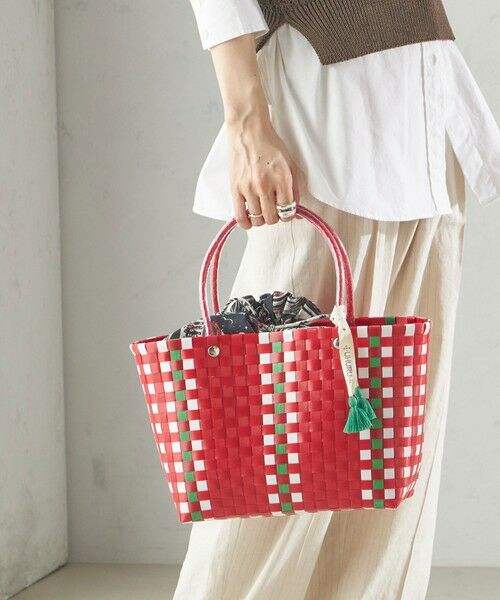 SHIPS for women/シップスウィメン 【SHIPS別注】UHURU:巾着付き バスケット バッグ S レッド ONE SIZE SHIPS for women/シップスウィメン 【SHIPS別注】UHURU:巾着付き バスケット バッグ S レッド ONE SIZE