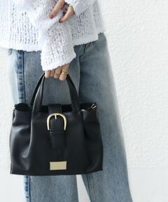 SHIPS / シップス ショルダーバッグ | 【WEB限定】プレート タック トートバッグ