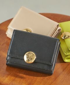 SHIPS / シップス 財布・コインケース・マネークリップ | イタリアンレザー ゴールドパーツ 三つ折り 財布