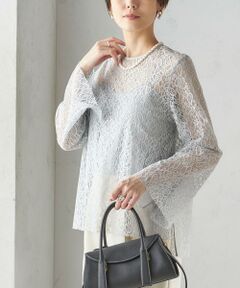 SHIPS / シップス シャツ・ブラウス | 〈手洗い可能〉クルーネック レース ブラウス