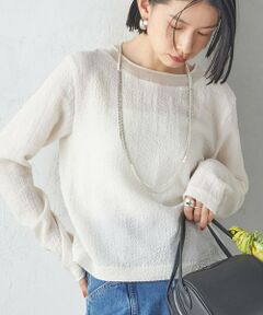 SHIPS / シップス シャツ・ブラウス | 〈手洗い可能〉シアー ネック ポコビュー TEE ブラウス