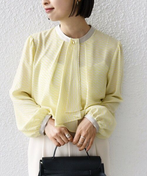 SHIPS / シップス シャツ・ブラウス | 〈手洗い可能〉ボウタイ 幾何 プリント 長袖 ブラウス | 詳細16