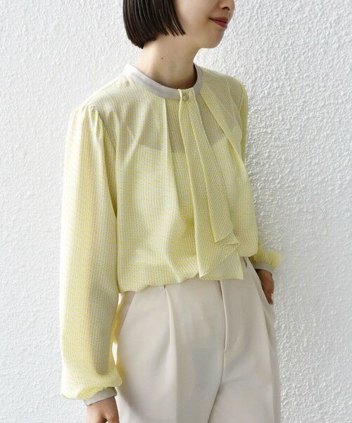 SHIPS / シップス シャツ・ブラウス | 〈手洗い可能〉ボウタイ 幾何 プリント 長袖 ブラウス | 詳細19