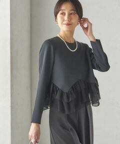 SHIPS / シップス シャツ・ブラウス | kaene:〈洗濯機可能〉フリル ペプラム ロング スリーブ ブラウス（セレモニー対応可）