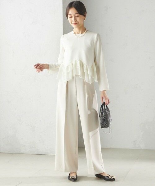 SHIPS / シップス シャツ・ブラウス | kaene:〈洗濯機可能〉フリル ペプラム ロング スリーブ ブラウス（セレモニー対応可） | 詳細1