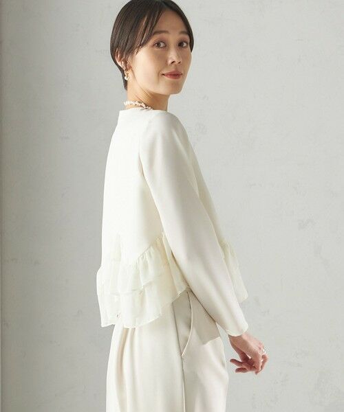 SHIPS / シップス シャツ・ブラウス | kaene:〈洗濯機可能〉フリル ペプラム ロング スリーブ ブラウス（セレモニー対応可） | 詳細10