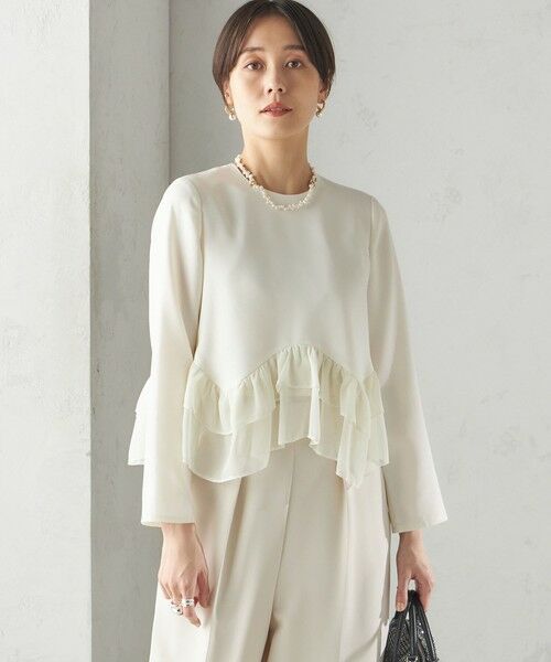 SHIPS / シップス シャツ・ブラウス | kaene:〈洗濯機可能〉フリル ペプラム ロング スリーブ ブラウス（セレモニー対応可） | 詳細11