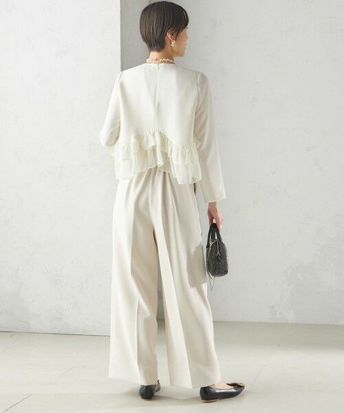 SHIPS / シップス シャツ・ブラウス | kaene:〈洗濯機可能〉フリル ペプラム ロング スリーブ ブラウス（セレモニー対応可） | 詳細4