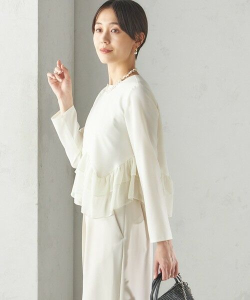 SHIPS / シップス シャツ・ブラウス | kaene:〈洗濯機可能〉フリル ペプラム ロング スリーブ ブラウス（セレモニー対応可） | 詳細8