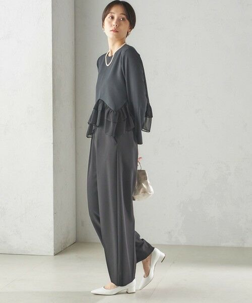 SHIPS / シップス シャツ・ブラウス | kaene:〈洗濯機可能〉フリル ペプラム ロング スリーブ ブラウス（セレモニー対応可） | 詳細21