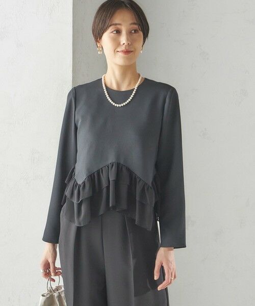 SHIPS / シップス シャツ・ブラウス | kaene:〈洗濯機可能〉フリル ペプラム ロング スリーブ ブラウス（セレモニー対応可） | 詳細25