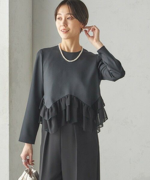 SHIPS / シップス シャツ・ブラウス | kaene:〈洗濯機可能〉フリル ペプラム ロング スリーブ ブラウス（セレモニー対応可） | 詳細26