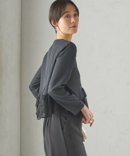 SHIPS / シップス シャツ・ブラウス | kaene:〈洗濯機可能〉フリル ペプラム ロング スリーブ ブラウス（セレモニー対応可） | 詳細29