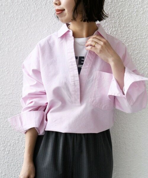 SHIPS / シップス シャツ・ブラウス | 〈洗濯機可能〉ワンポイント 刺繍 スキッパー シャツ | 詳細6