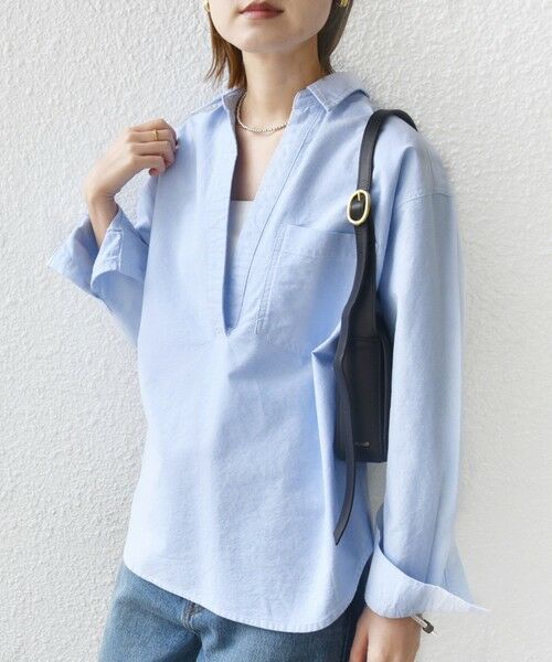 SHIPS / シップス シャツ・ブラウス | 〈洗濯機可能〉ワンポイント 刺繍 スキッパー シャツ | 詳細13