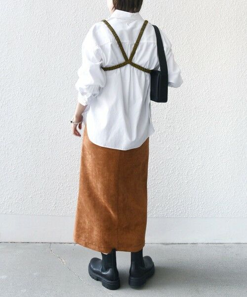 SHIPS / シップス ミニ・ひざ丈スカート | ポリエステルスエード ポケット スカート | 詳細3