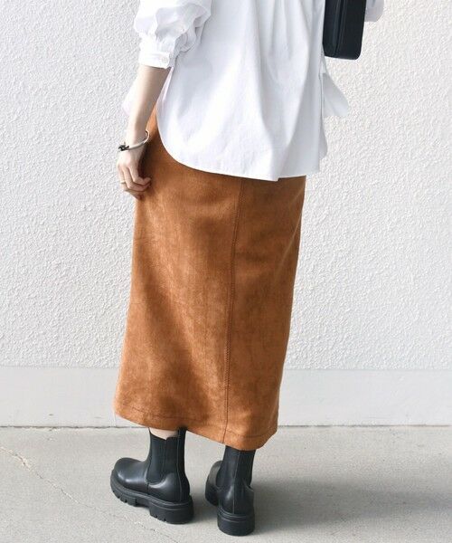 SHIPS / シップス ミニ・ひざ丈スカート | ポリエステルスエード ポケット スカート | 詳細7