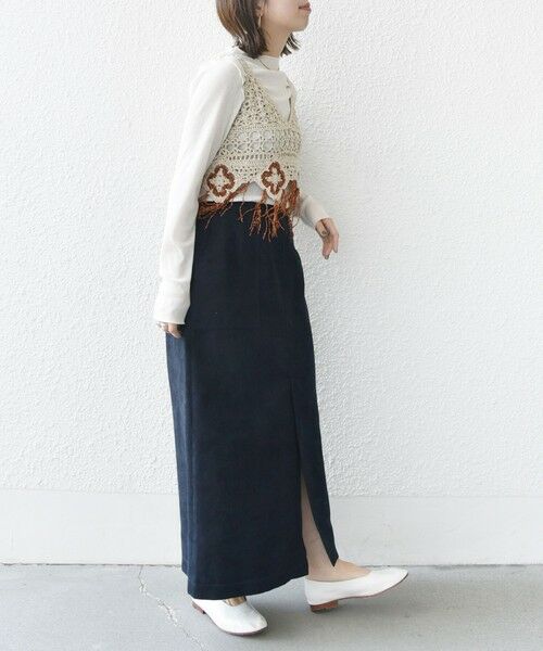 SHIPS / シップス ミニ・ひざ丈スカート | ポリエステルスエード ポケット スカート | 詳細21