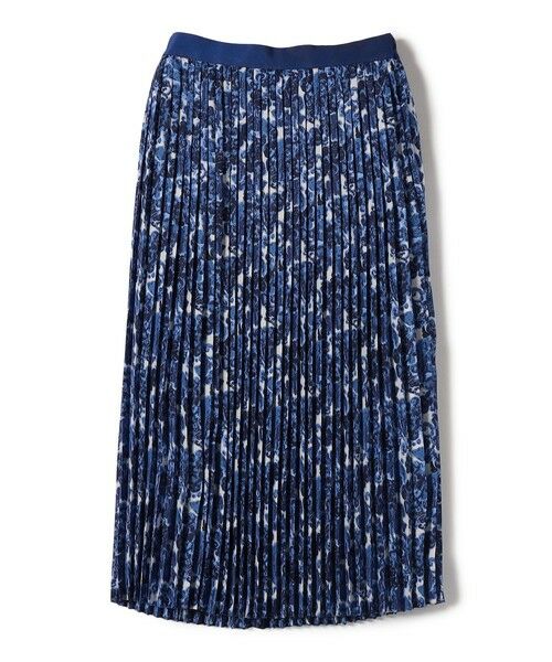 SHIPS for women/シップスウィメン SHIPS Primary Navy Label:グログラン ベルト プリーツ スカート ブルー ONE SIZE SHIPS for women/シップスウィメン SHIPS Primary Navy Label:グログラン ベルト プリーツ スカート ブルー ONE SIZE