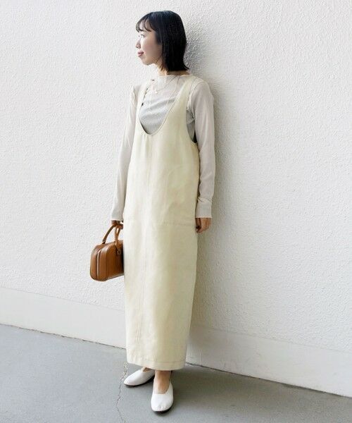 SHIPS / シップス ロング・マキシ丈ワンピース | ポリエステルスエード 2WAY ワンピース | 詳細1