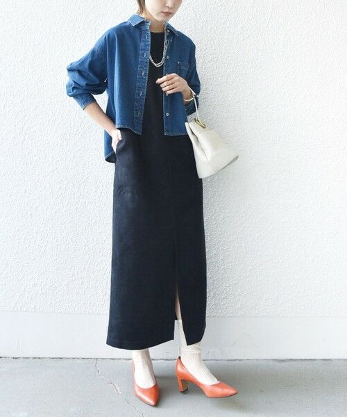 SHIPS / シップス ロング・マキシ丈ワンピース | ポリエステルスエード 2WAY ワンピース | 詳細19