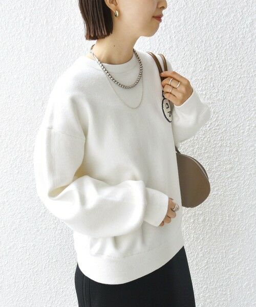 SHIPS / シップス ニット・セーター | 〈手洗い可能〉ロゴ ワッペン ロング スリーブ プルオーバー | 詳細7