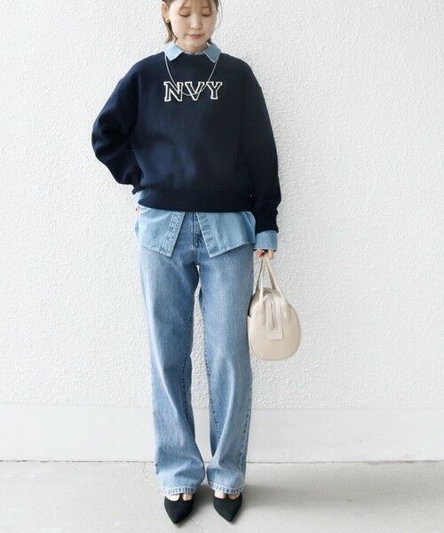 SHIPS / シップス ニット・セーター | 〈手洗い可能〉ロゴ ワッペン ロング スリーブ プルオーバー | 詳細12