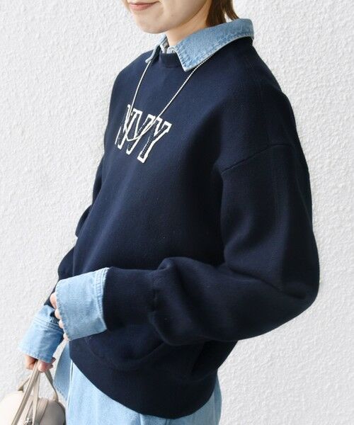 SHIPS / シップス ニット・セーター | 〈手洗い可能〉ロゴ ワッペン ロング スリーブ プルオーバー | 詳細15