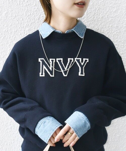 SHIPS / シップス ニット・セーター | 〈手洗い可能〉ロゴ ワッペン ロング スリーブ プルオーバー | 詳細18