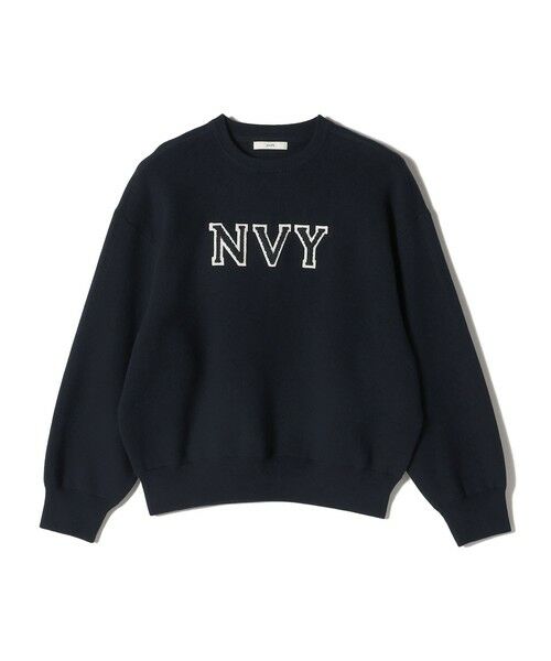 SHIPS / シップス ニット・セーター | 〈手洗い可能〉ロゴ ワッペン ロング スリーブ プルオーバー | 詳細20