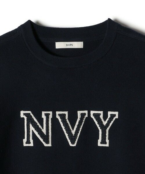 SHIPS / シップス ニット・セーター | 〈手洗い可能〉ロゴ ワッペン ロング スリーブ プルオーバー | 詳細22