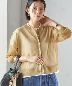 SHIPS / シップス カーディガン・ボレロ | 〈手洗い可能〉イタリーヤーン ラメ ショート カーディガン