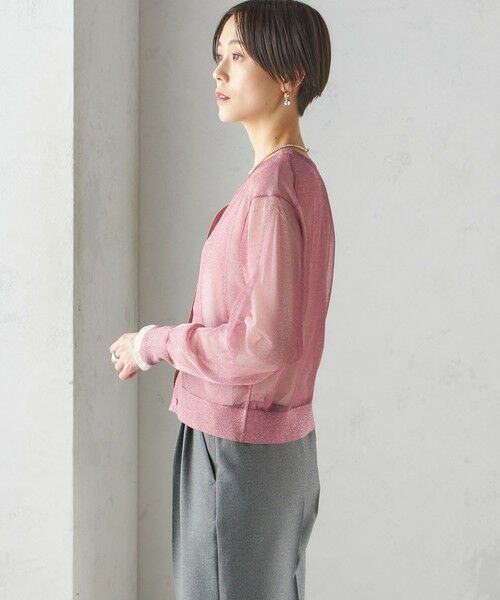 SHIPS / シップス カーディガン・ボレロ | 〈手洗い可能〉イタリーヤーン ラメ ショート カーディガン | 詳細10