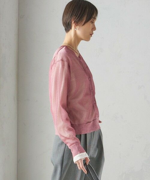 SHIPS / シップス カーディガン・ボレロ | 〈手洗い可能〉イタリーヤーン ラメ ショート カーディガン | 詳細12