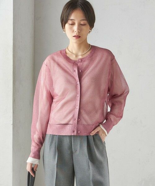 SHIPS / シップス カーディガン・ボレロ | 〈手洗い可能〉イタリーヤーン ラメ ショート カーディガン | 詳細9